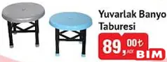 YUVARLAK BANYO TABURESİ
